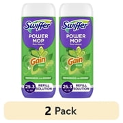 2 pack Swiffer PowerMop Floor Cleaning Solution with Gain Scent, 25.3 fl oz