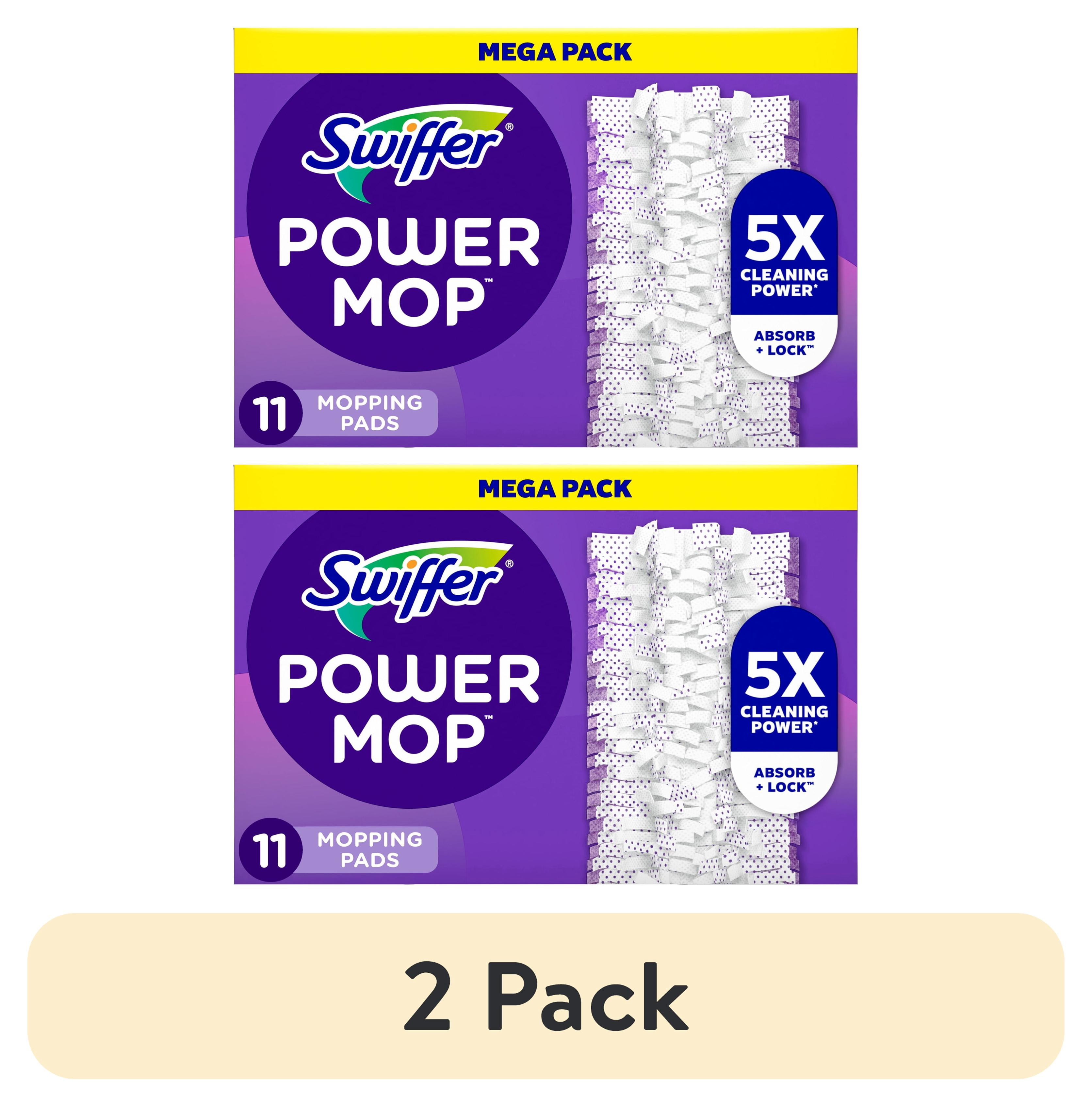(2 pack) Swiffer Power Mop Multi-Surface Mopping Pad Refills for Floor Cleaning, 11 Count