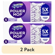 2 pack 2 pack Swiffer PowerMop, Multi-Surface Mopping Pad Refills,Unscented, 5 Count