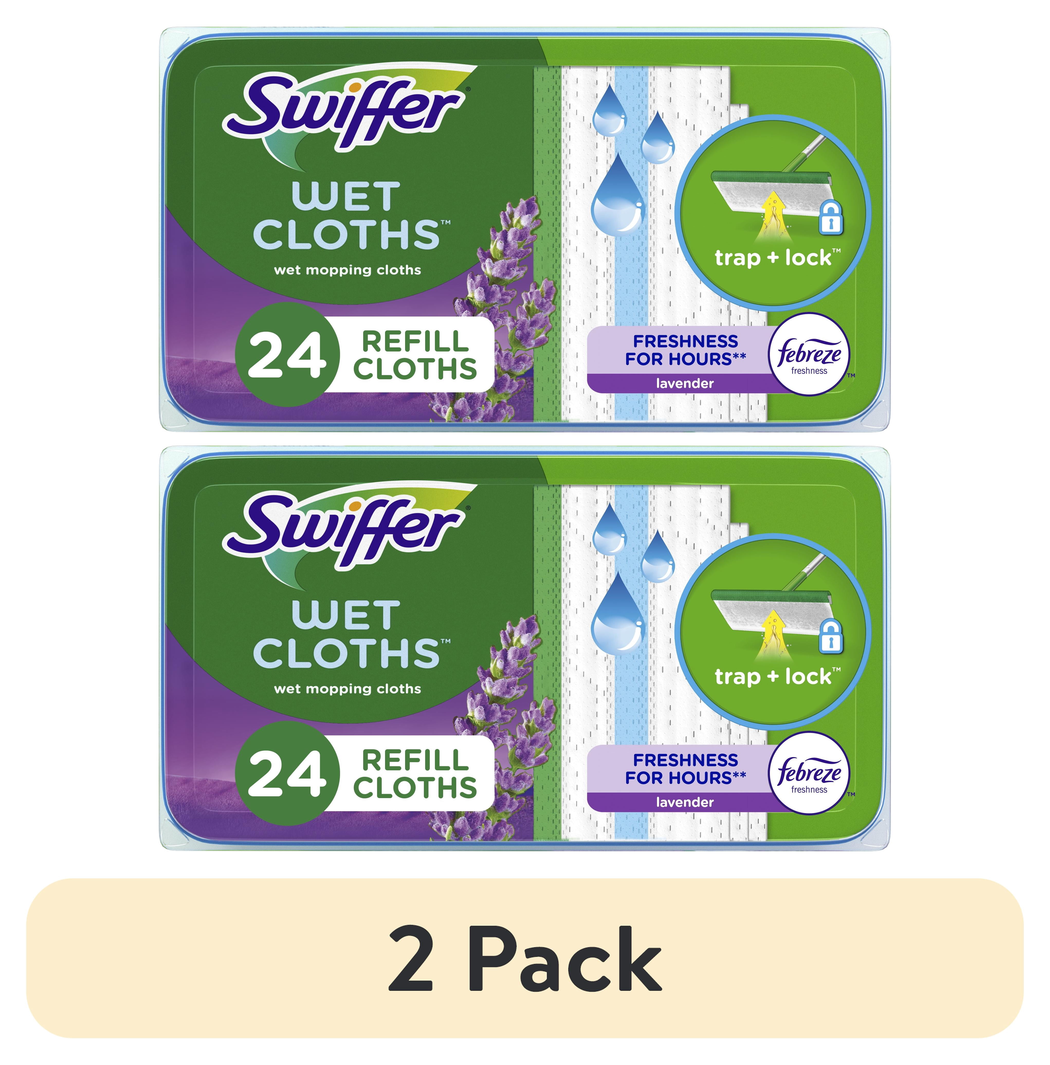 (2 pack) Swiffer Mop & Go Wet Refills, Lavender, 24 Count