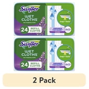 2 pack Swiffer Sweep + Mop, Wet Pads Refill, Floor Cleaner, Cleaning Cloths, Lavender, 24 Count