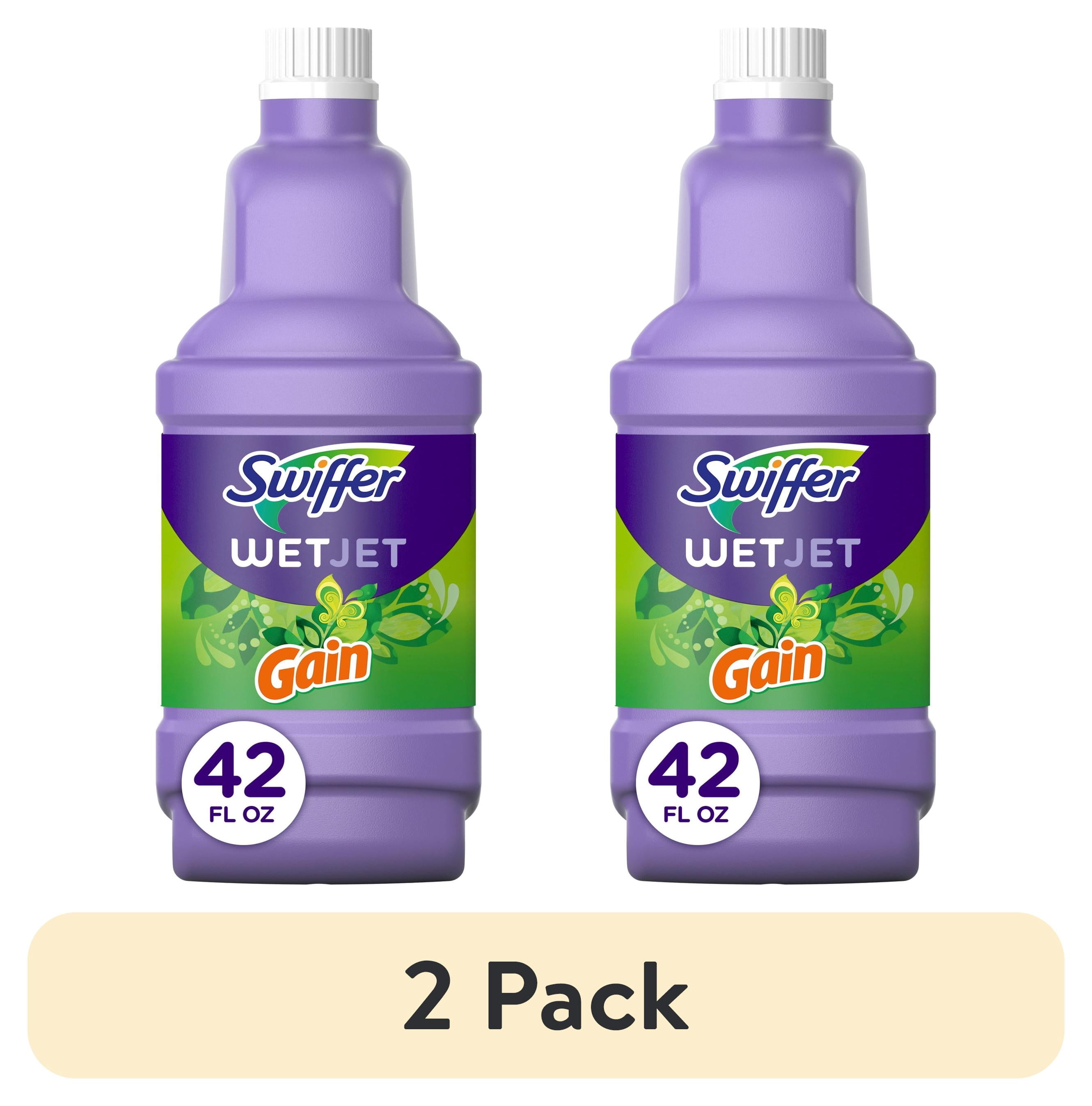 (2 pack) Swiffer Wet Jet Solution Refill, Gain, 1 x 42.2 fl oz