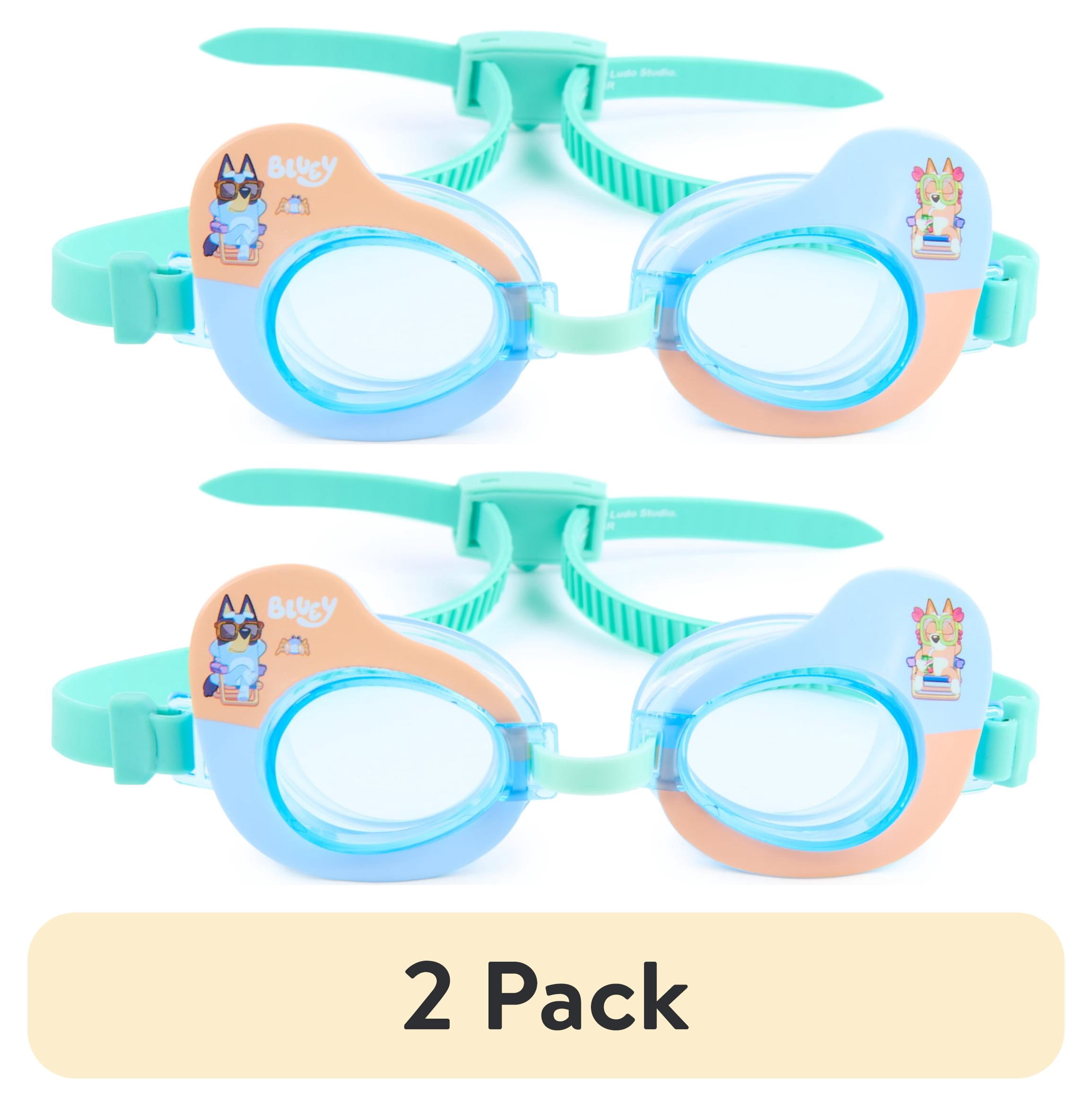 (2 pack) Swimways Bluey Swim Goggles, Bluey Water Toys, Pool Accessories for Kids Aged 3 & Up