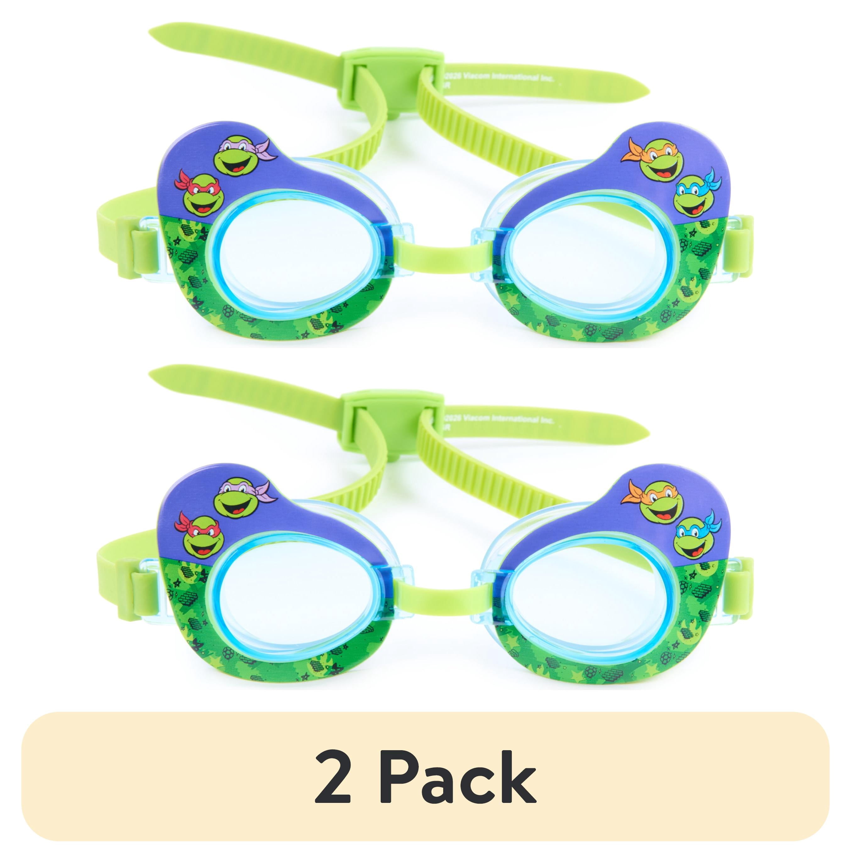 (2 pack) Swimways TMNT Swim Goggles, Water Toys, Pool Accessories for Kids Aged 3 & Up