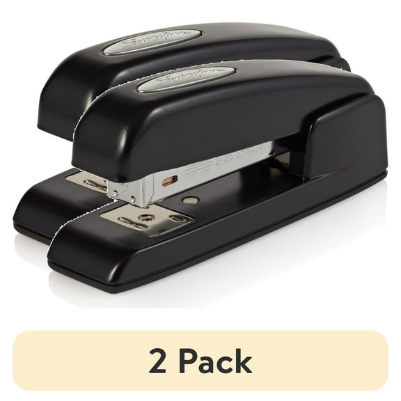 (2 pack) Swingline 747 Half Strip Business Stapler 25 Sheets Black - Compact Staplers