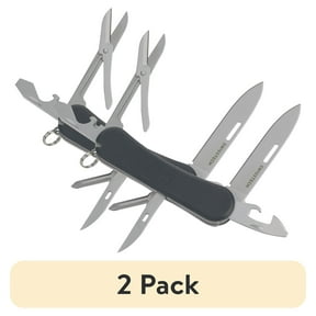 Swiss Tech Helfen 12-in-1 Multi Tool Knife, with a Stainless Steel Drop Point Blade and G10 Handle