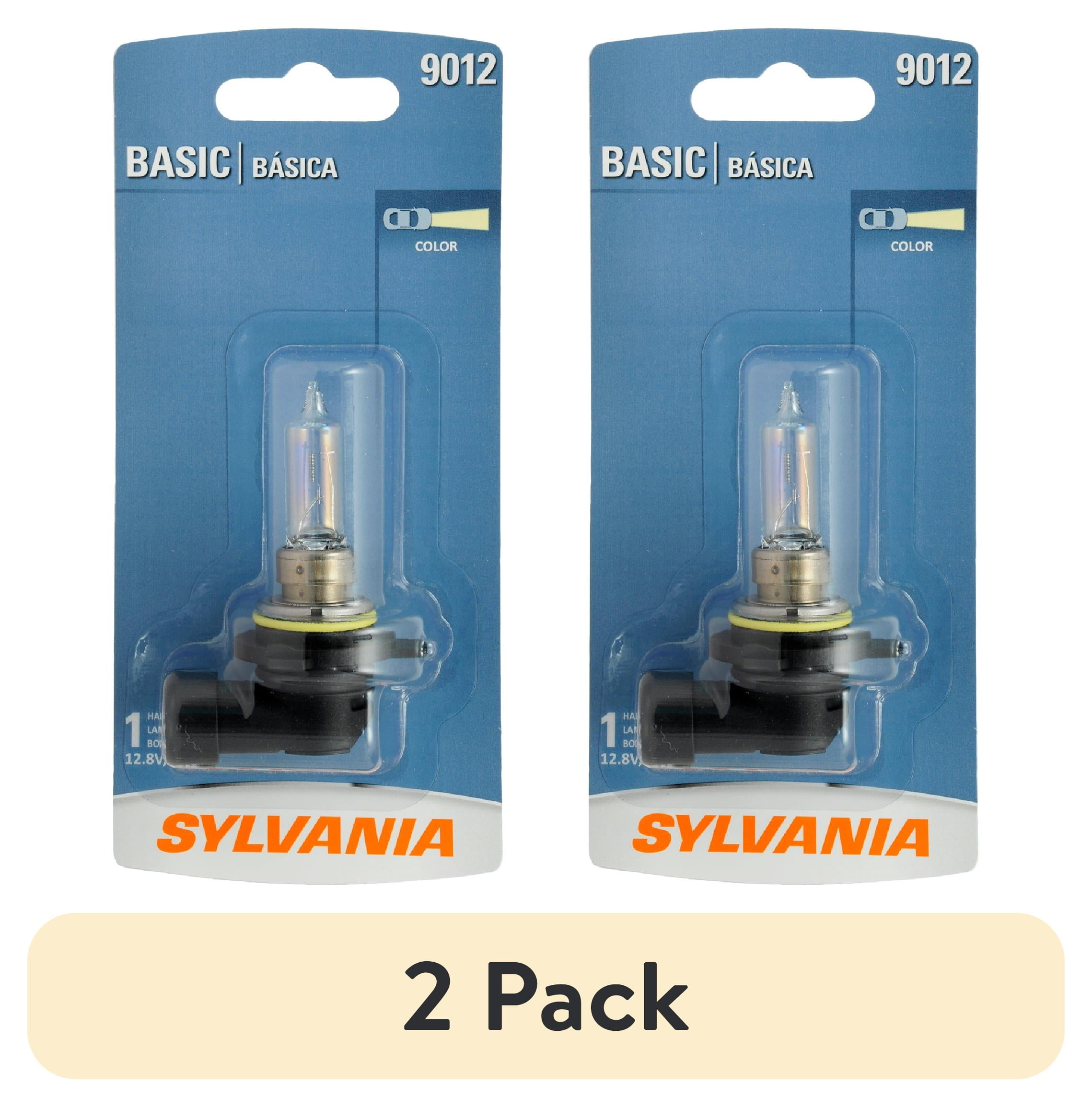 (2 pack) Sylvania 9012 Basic Halogen Headlight Bulb, 1 Pack, Compatible with Multiple Cars
