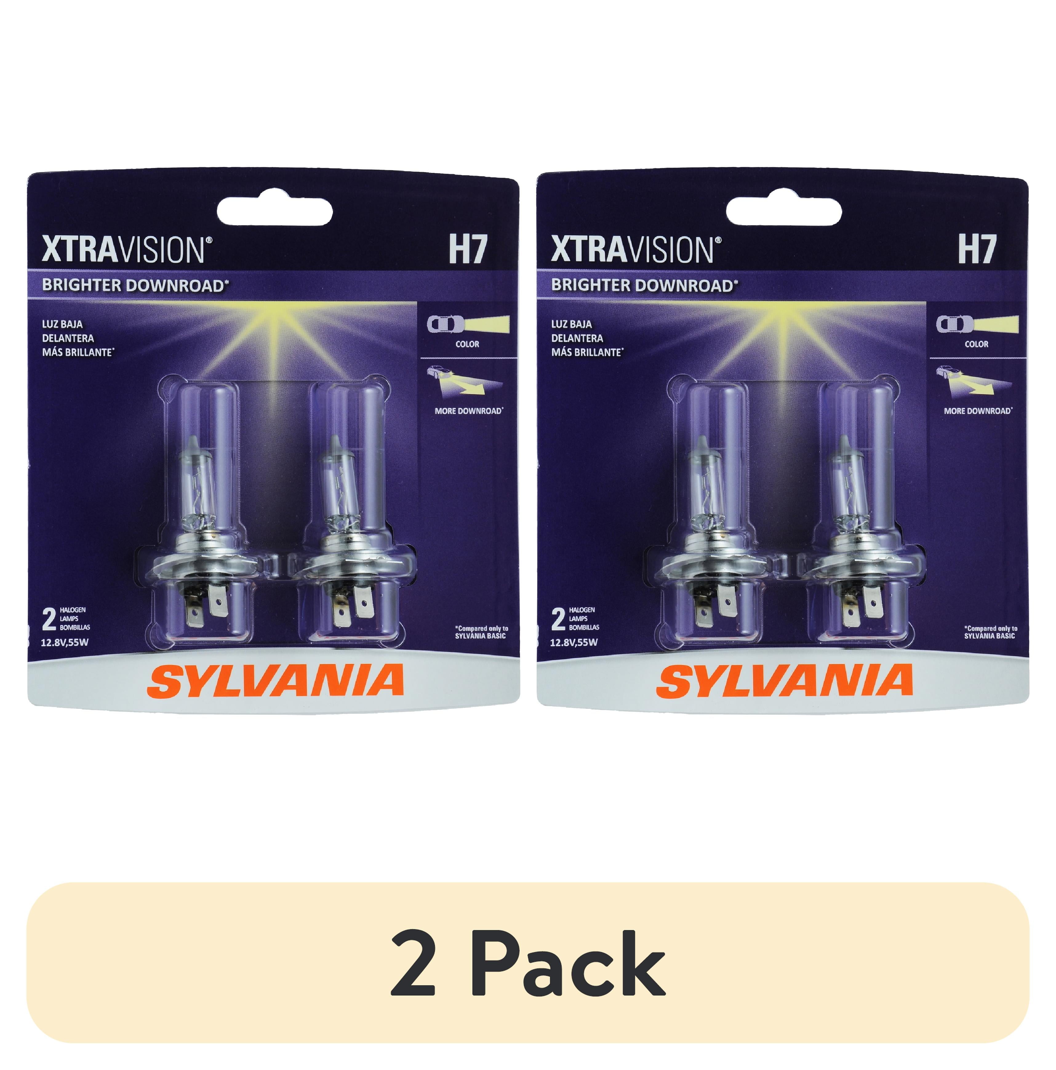 (2 pack) Sylvania H7 XtraVision Halogen Headlight Bulb, 2 Pack, Compatible with Multiple Cars