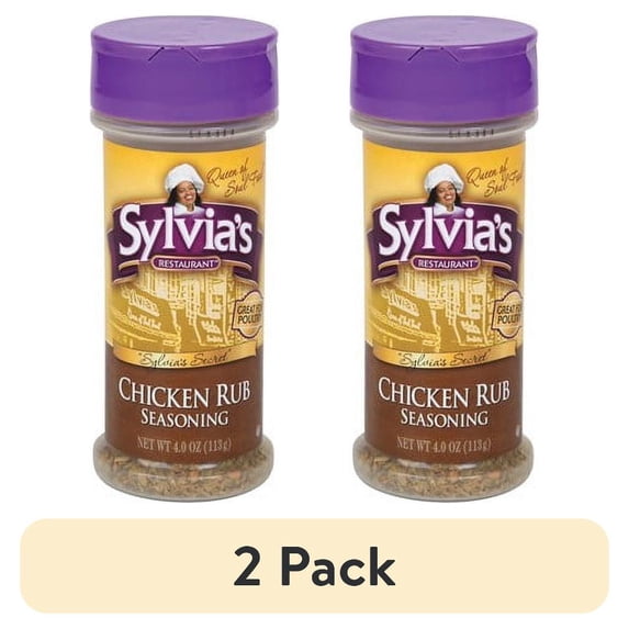 (2 pack) Sylvia's Chicken Rub Seasoning, 4.0 Oz