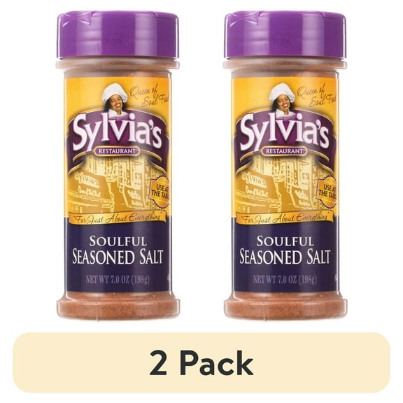 (2 pack) Sylvia's Soulful Seasoned Salt, 7 Oz