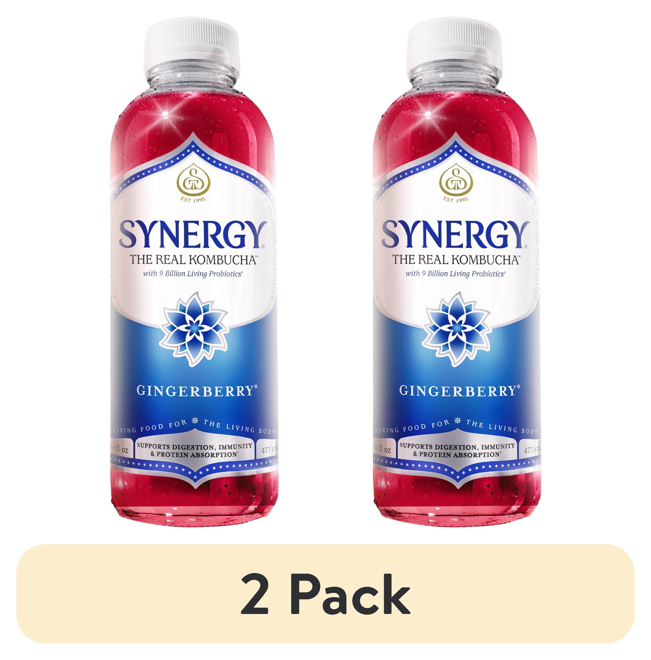 GT.S Synergy Real Kombucha, Gingerberry, 16 fl oz, Fermented