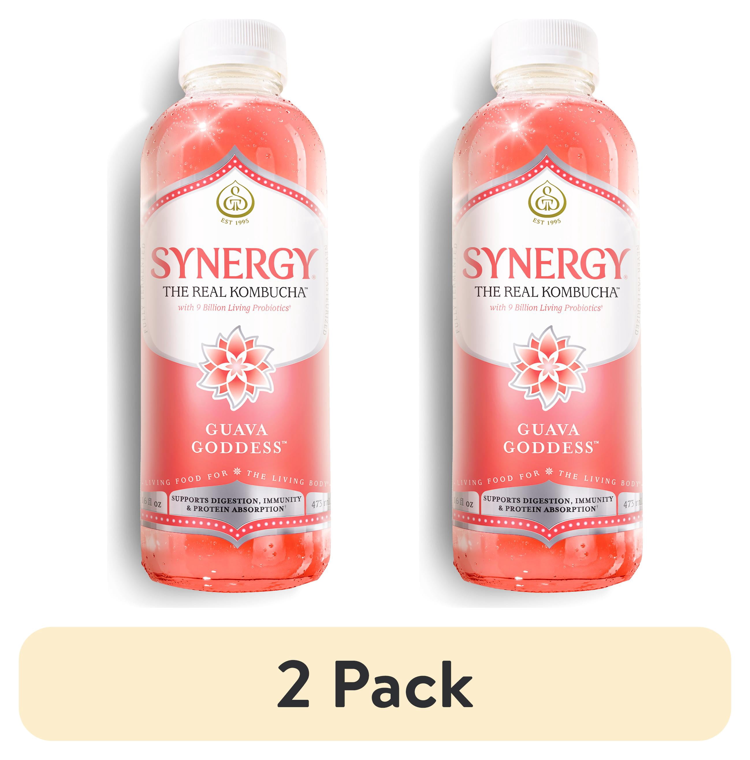 GT's Synergy Organic Raw Kombucha, Guava Goddess, Vegan, Gluten