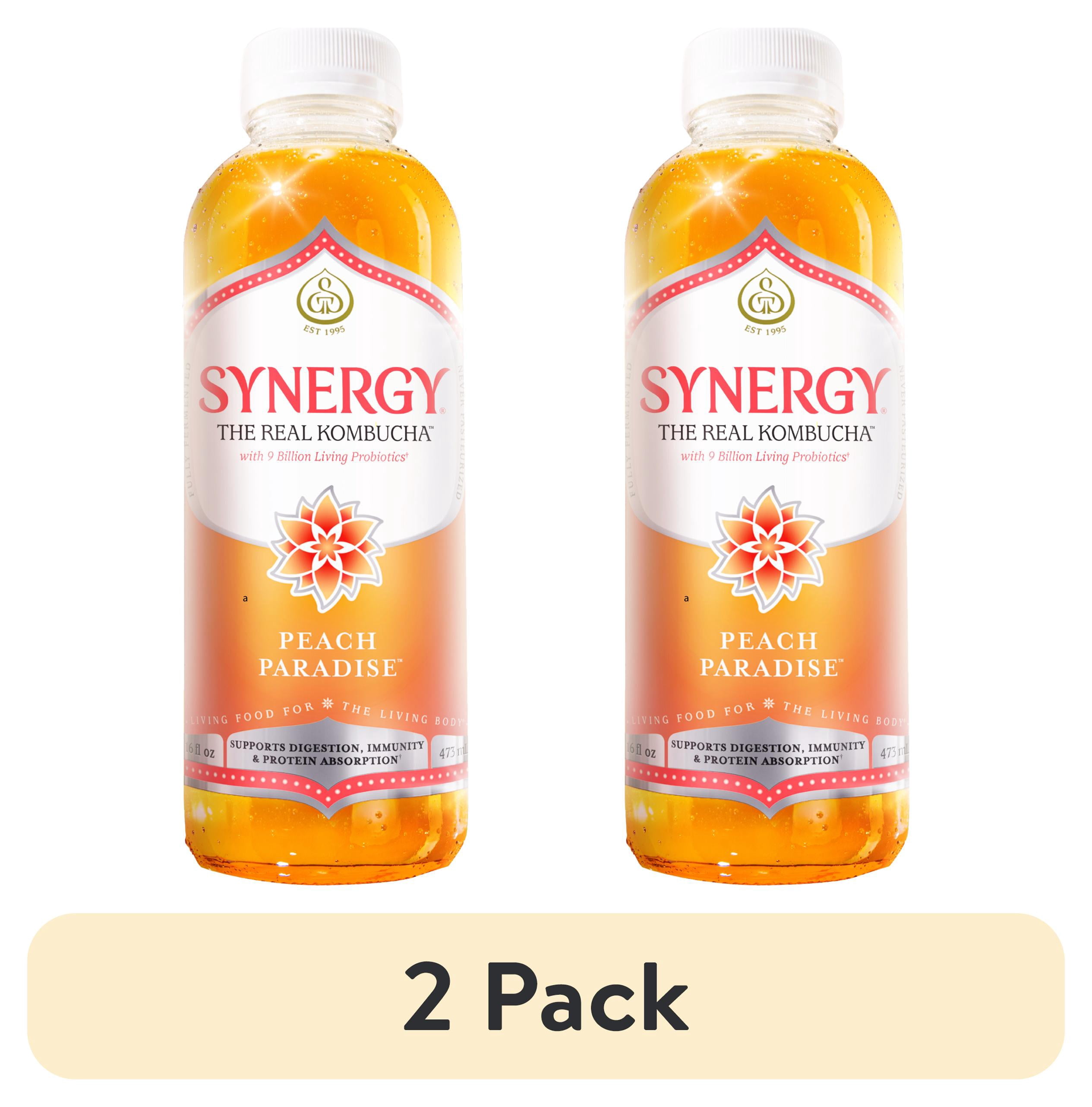 Synergy Peach Paradise Kombucha 16 fl oz - Walmart.com