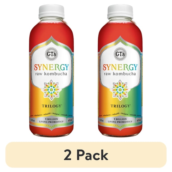 (2 pack) Synergy The Real Kombucha Trilogy, 16 fl oz