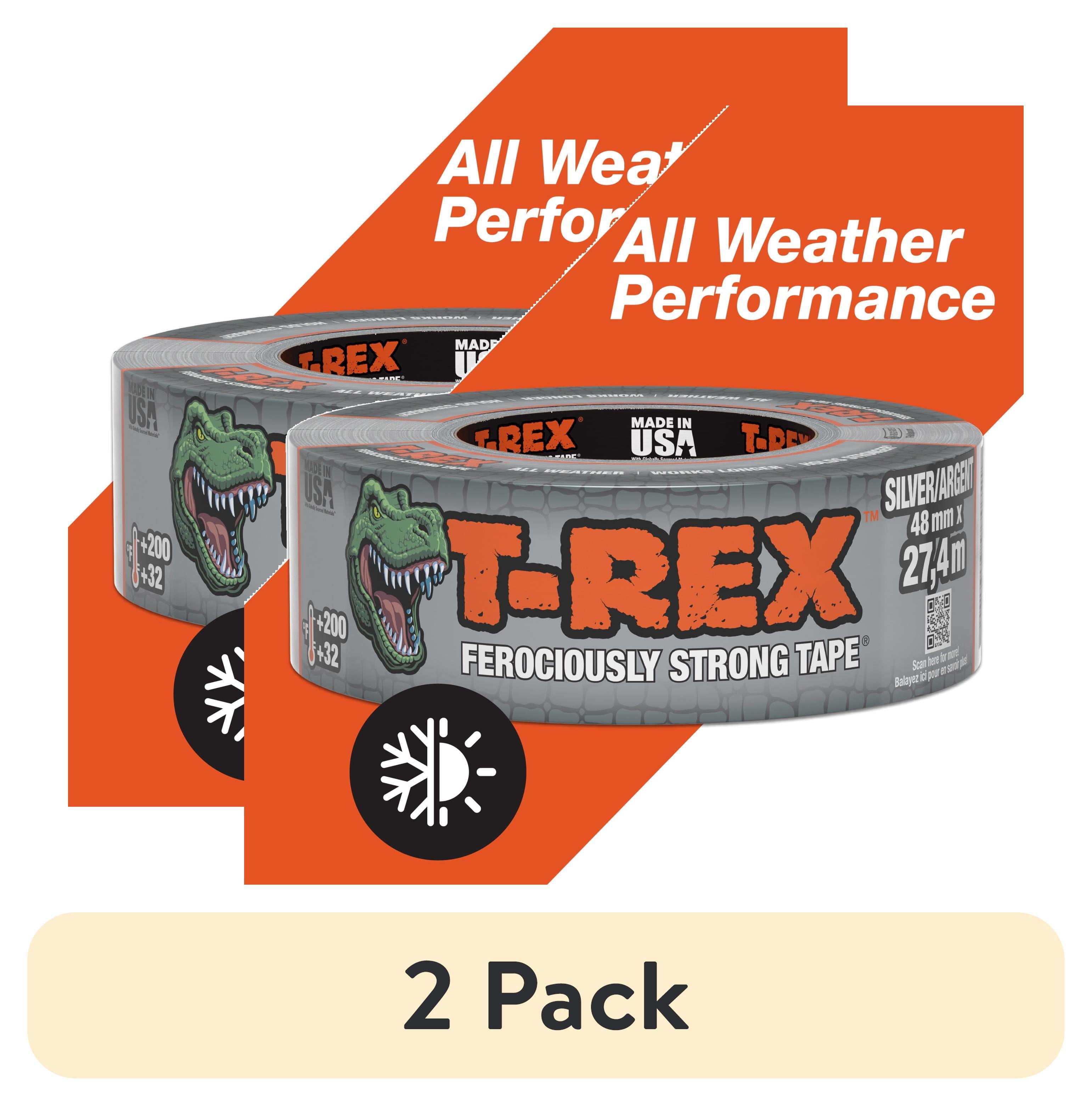 (2 pack) T-Rex Ferociously Strong Duct Tape, 1.88 in. x 30 yd., Gunmetal Gray