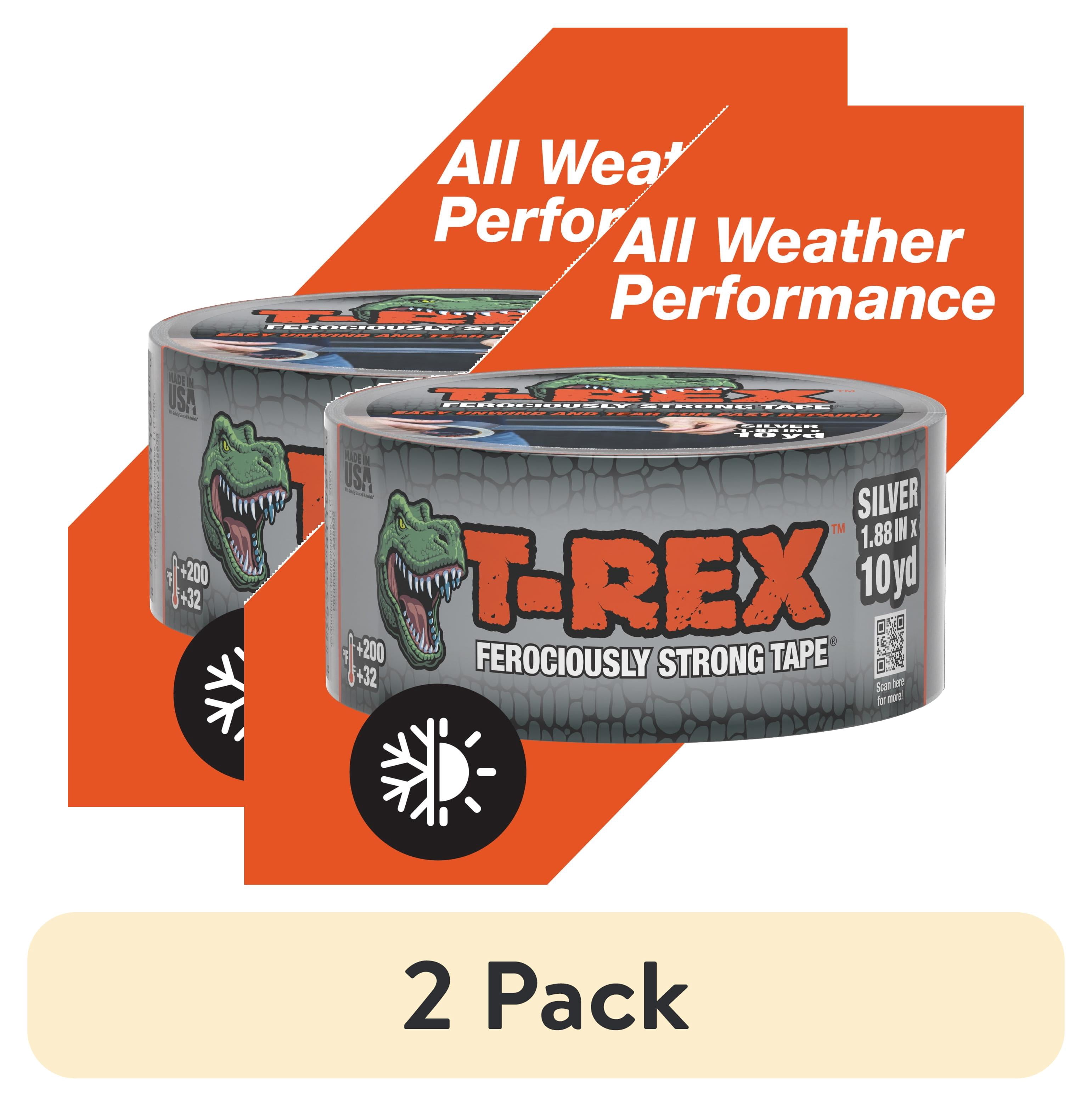 (2 pack) T-Rex Ferociously Strong Gunmetal Gray Duct Tape, 1.88 in. x 10 yd.