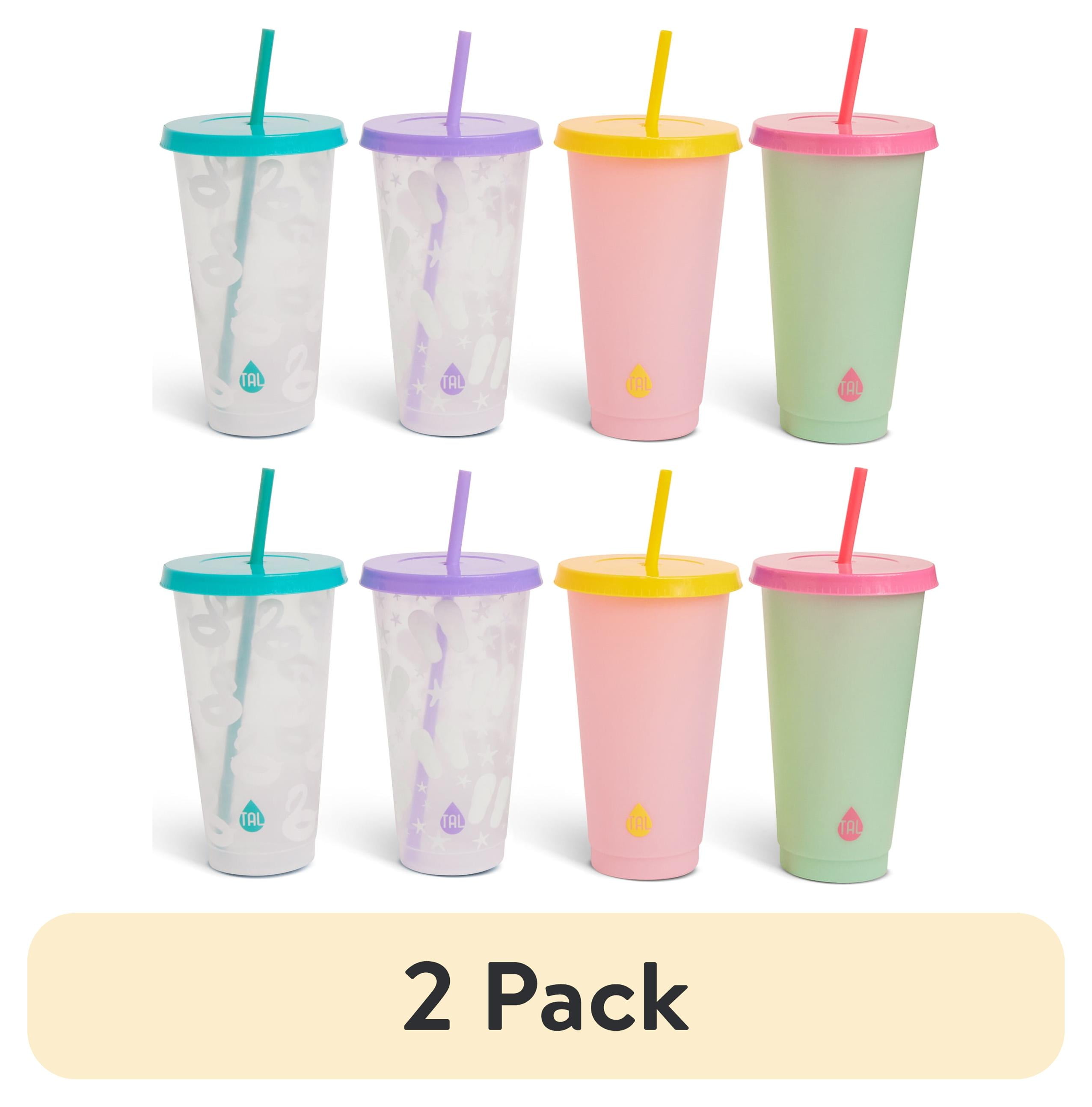 (2 pack) TAL Color Changing Cups 24oz 4-Pack, Summer