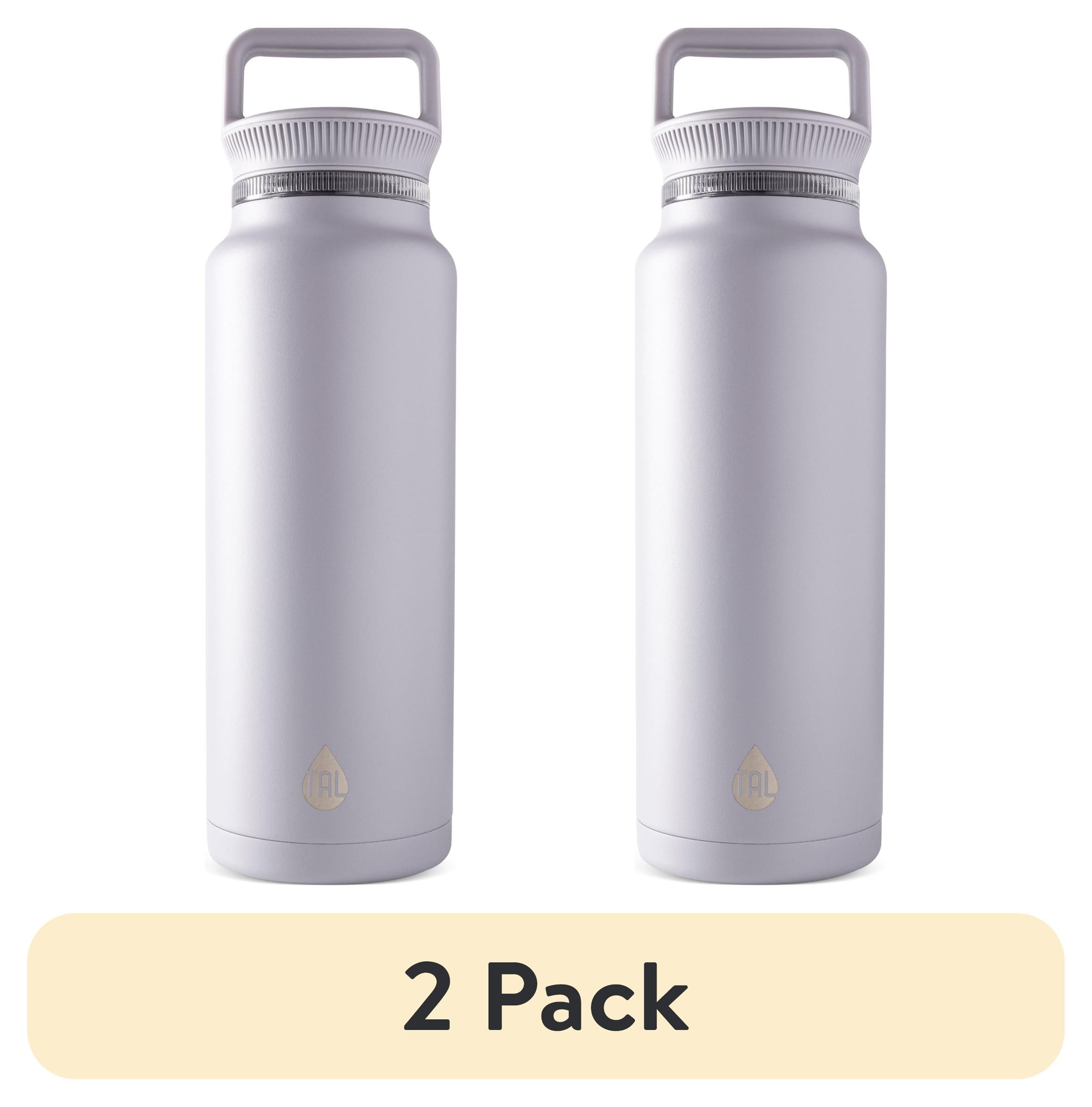 (2 pack) TAL Stainless Steel Everett Water Bottle with Tritan Spout 50oz, Gray Blue