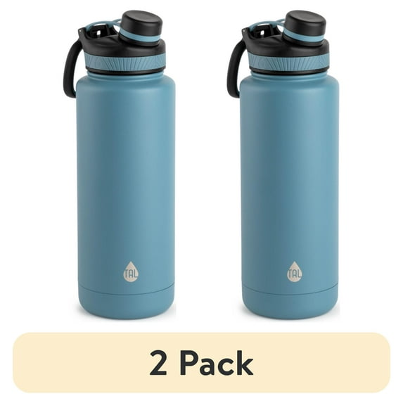 (2 pack) TAL Stainless Steel Ranger Water Bottle 40 fl oz, Slate