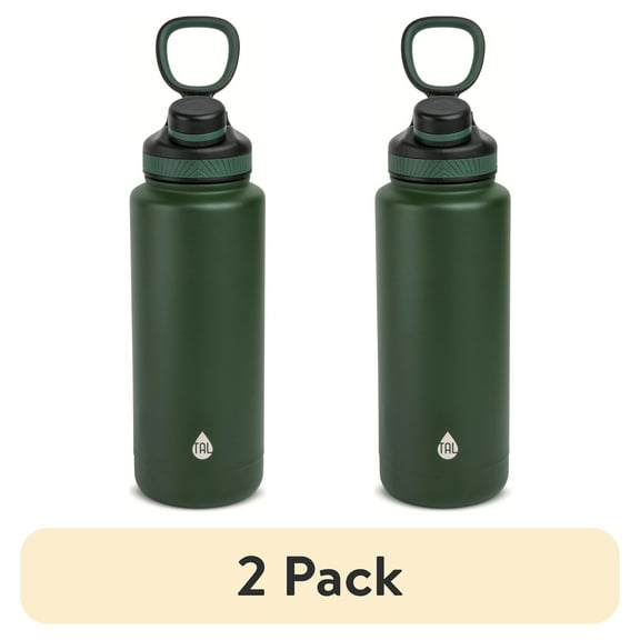 (2 pack) TAL 40oz Stainless Steel Ranger Water Bottle, Green