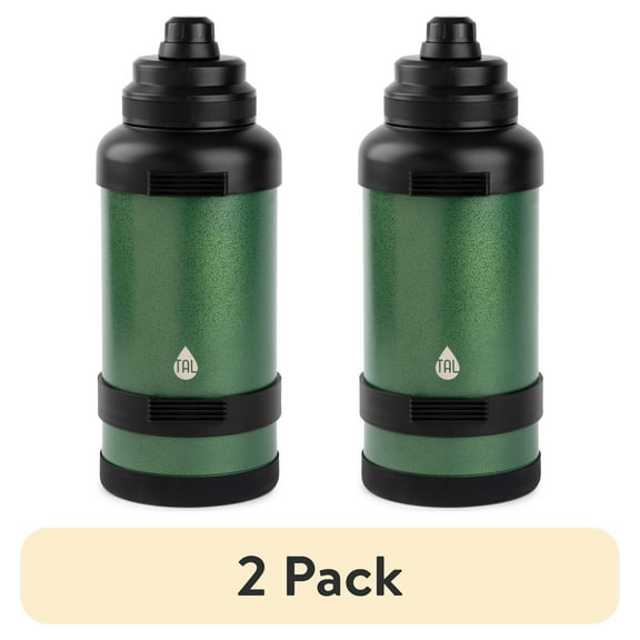 (2 pack) TAL 3L Stainless Steel Water Bottle, Green