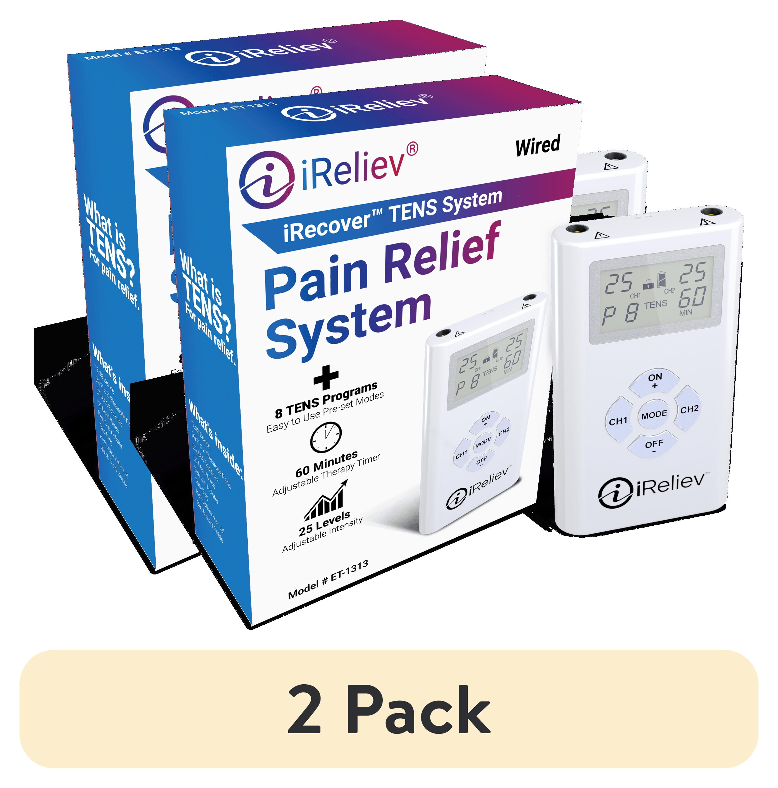 (2 pack) TENS Unit - Dual Channel Electro Therapy Pain Relief System from iReliev