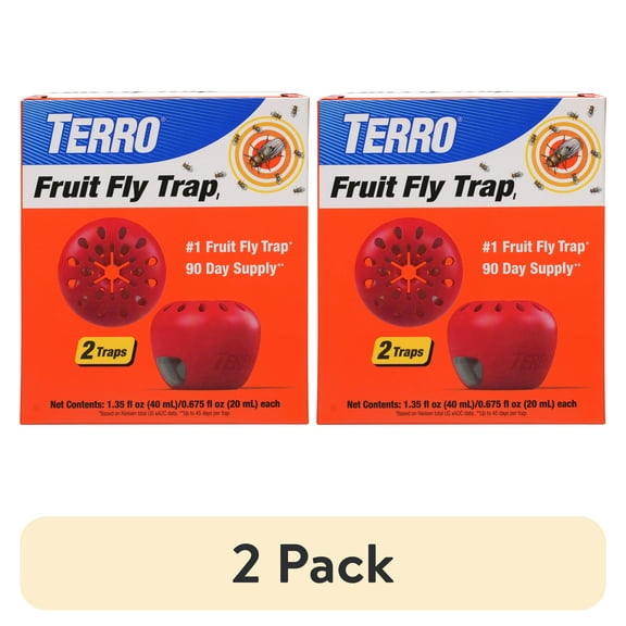 (2 pack) TERRO Fruit Fly Trap, 2 Pack