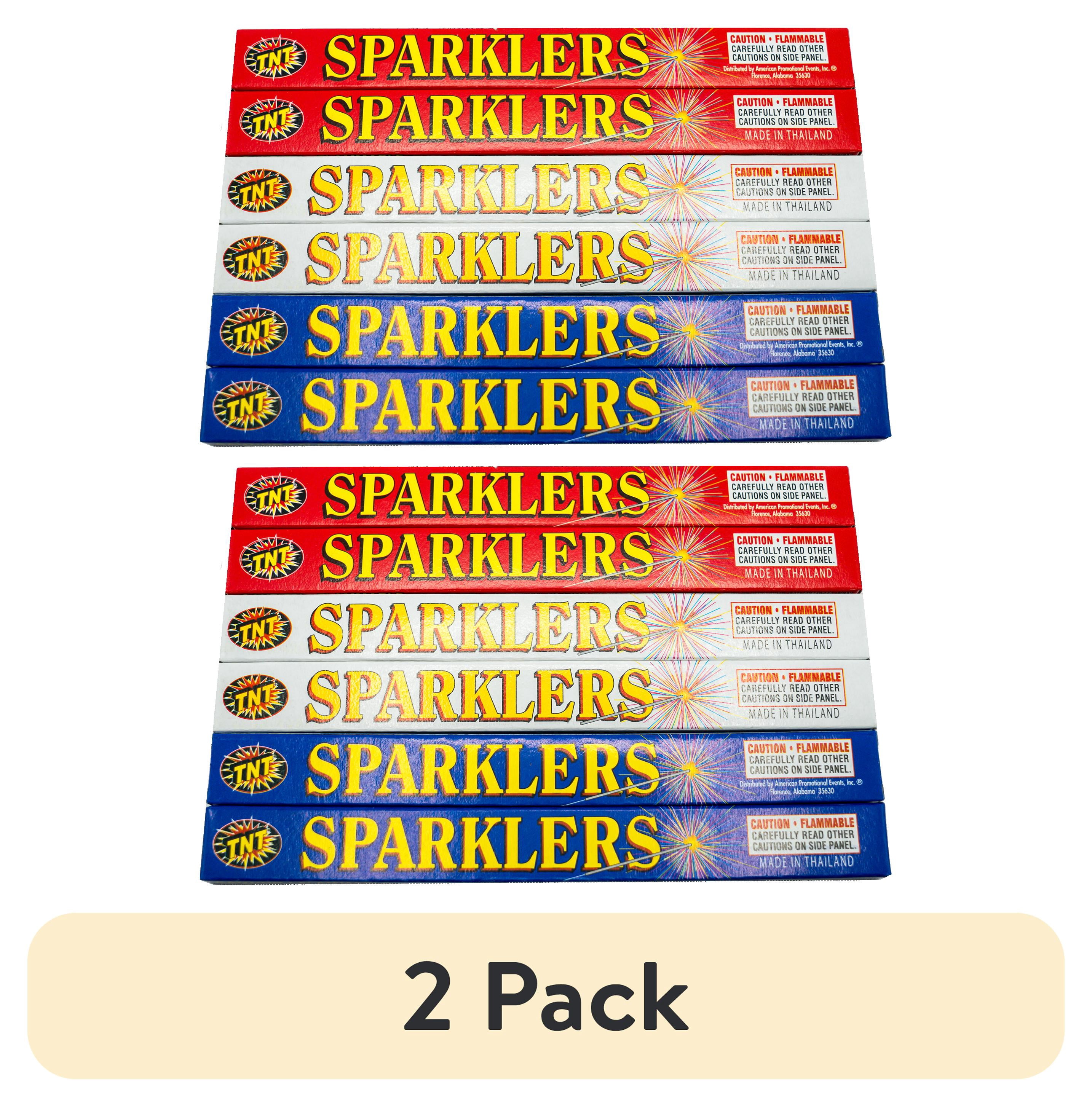 (2 pack) TNT Fireworks Gold Hand Held Sparklers, Outdoor Party