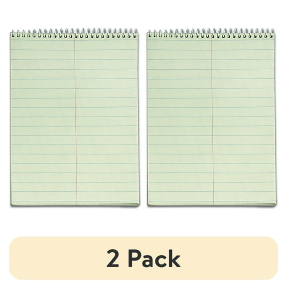 (2 pack) TOPS™ Steno Books, 6" x 9", Gregg Ruled, 80 Sheets, Green, 1 Each