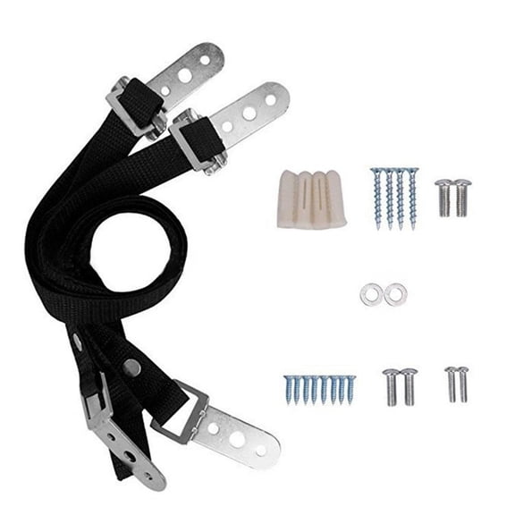 2 pack TV & Furniture Anti-Tip Safety Straps | Premium Parts | Mounting Hardware Included | Baby-Proof and Earthquake-Proof from Tipping