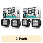 2 pack TYPE S - Elevate 3 Inch Spot + Flood Combo Beam Cube Pod Light Set and Harness Kit - DOT Compliant - 4,000 Total Raw Lumens, Waterproof, Die-cast, Off Road Lights, Truck, Jeep, UTV, ATV, SUV, 2 Pack