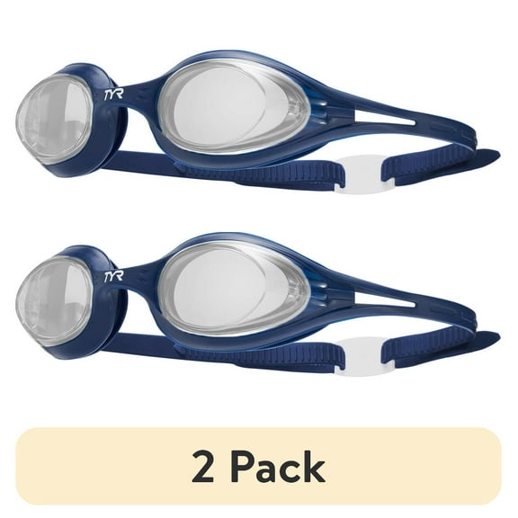 (4 pack) TYR Adult Fit Hydra Flare Non-Mirrored Swim Goggles - 2 Pack Assorted