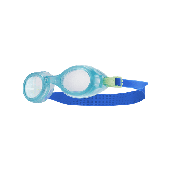 (2 pack) TYR Aqua Blaze Kids Swim Goggles - Swimming Goggles for Boys & Girls, UV Protection, Anti-Fog, Ages 3-1, Blue/Fl. Green