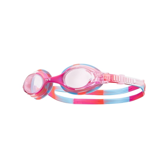 (2 pack) TYR Swimple Kids' Swim Goggles  Youth Goggles with Anti-Fog, UV Protection, Adjustable Fit, Pink/White