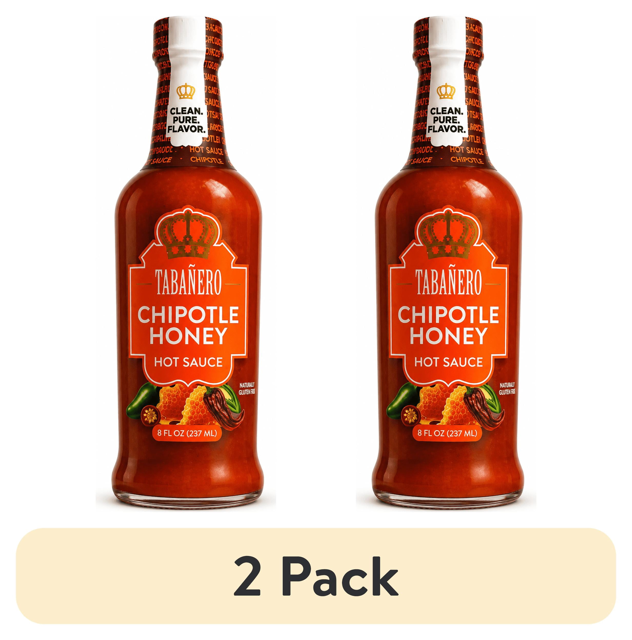 (2 pack) Tabanero Chipotle Honey Hot Sauce, Sweet and Smoky, Medium Heat, 8 oz