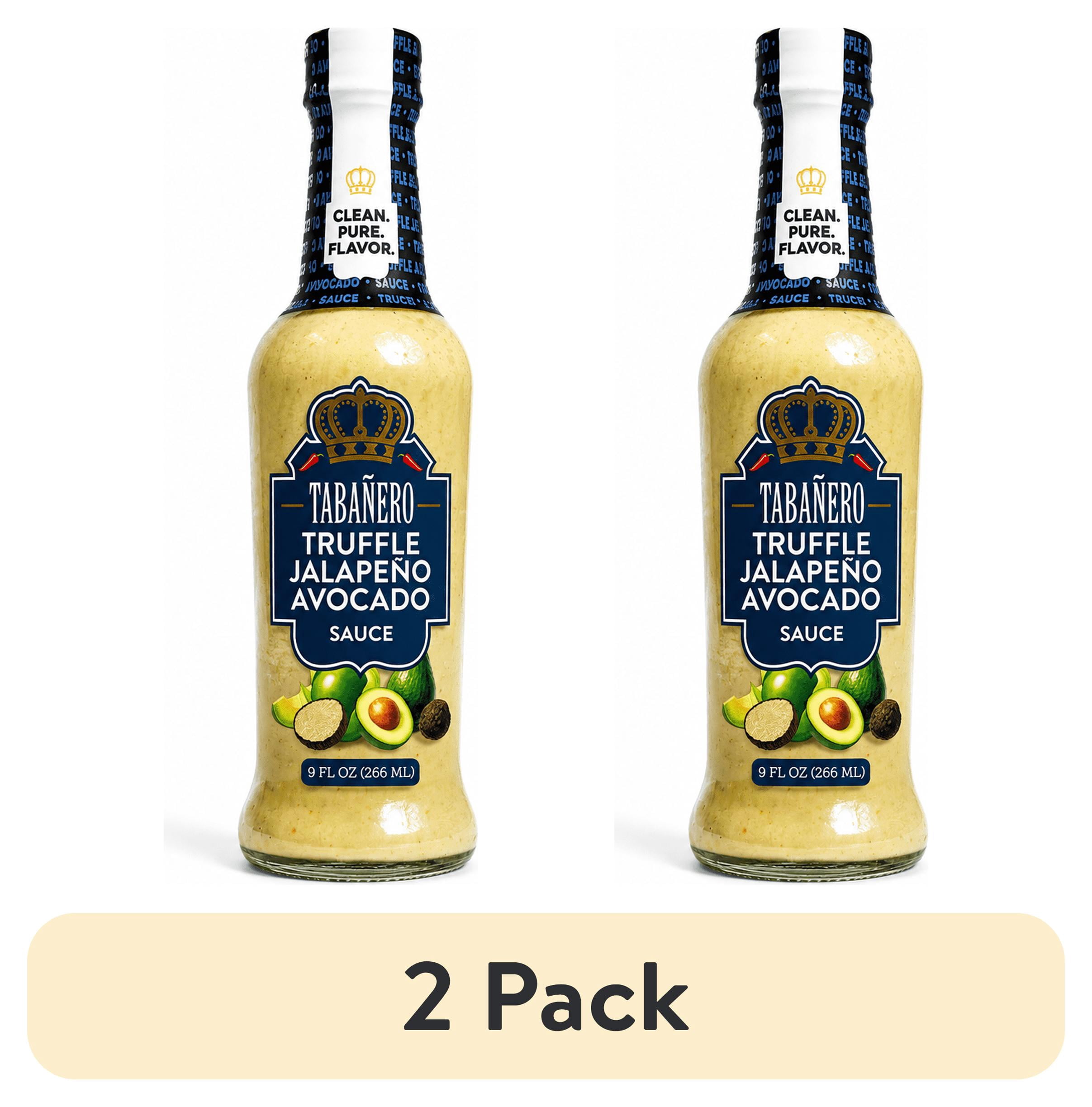 (2 pack) Tabanero Truffle Jalapeño Avocado Sauce, Creamy, Mild Heat, 9 oz
