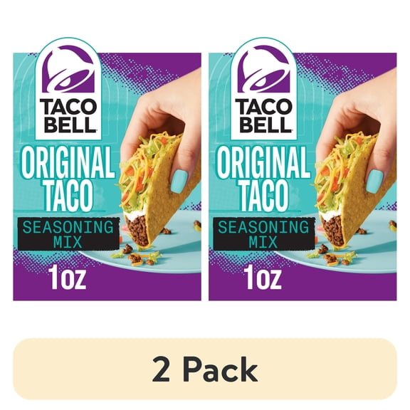 (2 pack) Taco Bell Original Taco Seasoning Mix, 1 oz Packet(2 Packs)
