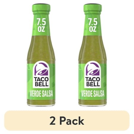 (2 pack) Taco Bell Verde Salsa, 7.5 oz Bottle