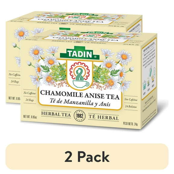 (2 pack) Tadin Chamomile Tea with Anise, Herbal Tea, Caffeine-Free Tea, Herbal Tea Bags, 24 Count, Pack of 1