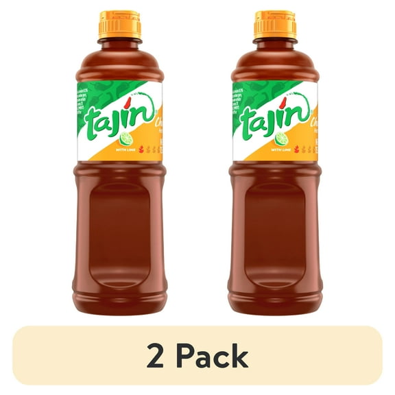 (2 pack) Tajín Chamoy Mild Mexican Chili Lime Hot Sauce, No Allergens, 15.38 oz
