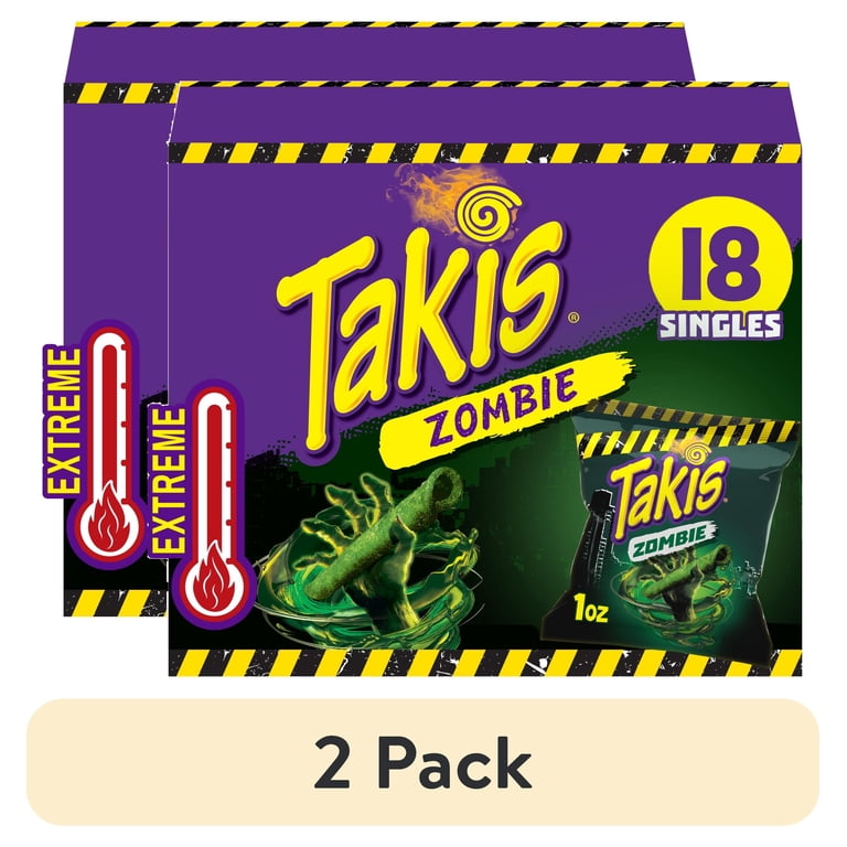 2 pack) Takis Zombie 18 pc / 1 oz Multipack, Habanero & Cucumber