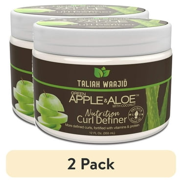 (2 pack) Taliah Waajid Nutrition Curl Definer Hair Styling Cream with Green Apple, 12 fl oz