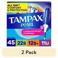 thumbnail image 1 of (2 pack) Tampax Pearl Tampons Multipack with LeakGuard Braid, Super/Super Plus/Ultra, 45 Count, 1 of 11