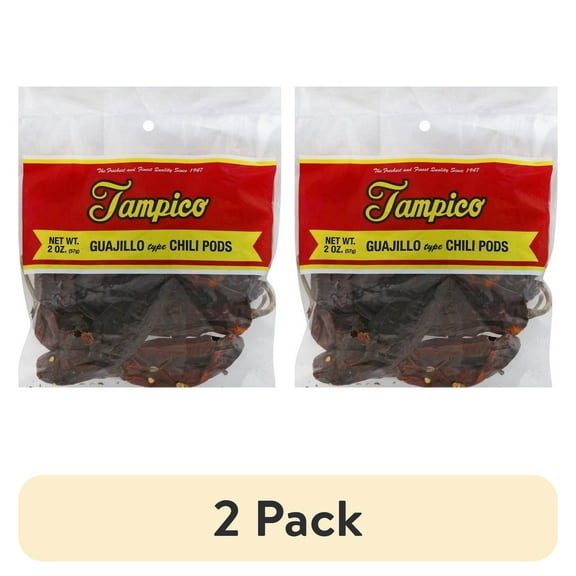 (2 pack) Tampico Guajillo Chili Pods, 2 oz