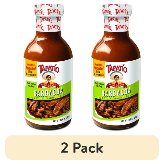 (2 pack) Tapatio Barbacoa Cooking Sauce 12.9 oz - 6 bottles per case