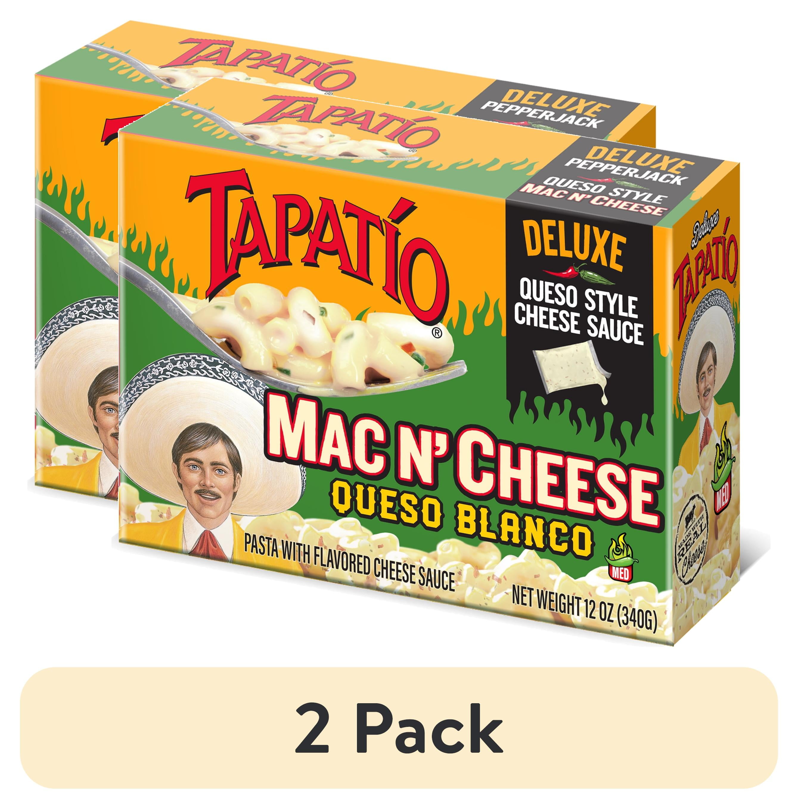 (2 pack) Tapatio Zesty Queso Blanco Mac & Cheese Deluxe (12 oz). Ready to Cook