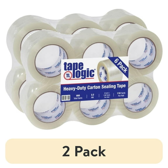 (2 pack) Tape Logic T9058006PK 3 in. x 110 yards Clear No.800 Economy Tape - Pack of 6