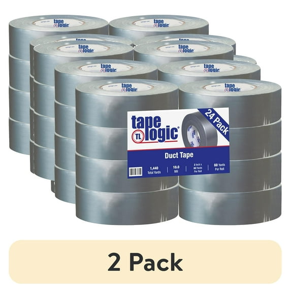 (2 pack) Tape Logic Duct Tape,10 mil 2x60 yd.,Silver,PK24 T987100S