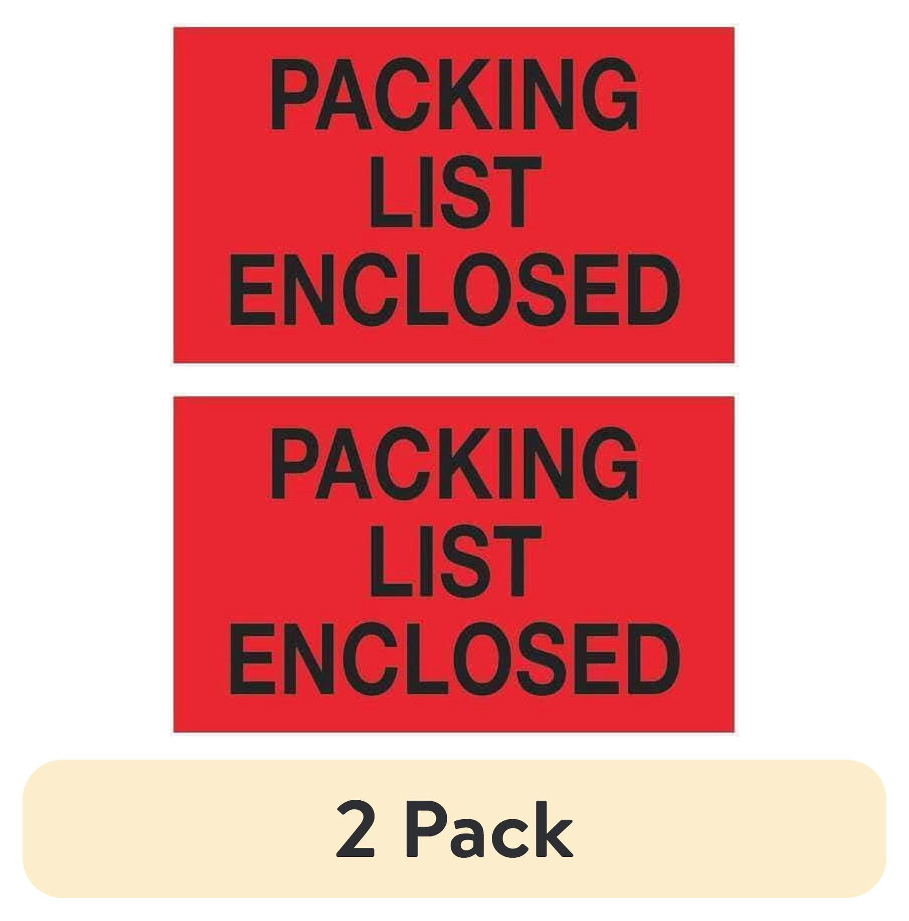 (2 pack) Tape Logic® Preprinted Shipping Labels, DL1203, Packing List ...