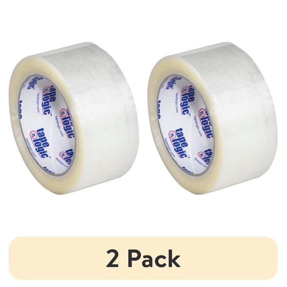 (2 pack) Tape Logic #600 Hot Melt Tape 1.6 Mil 2" x 110 yds. Clear 36/Case T902600